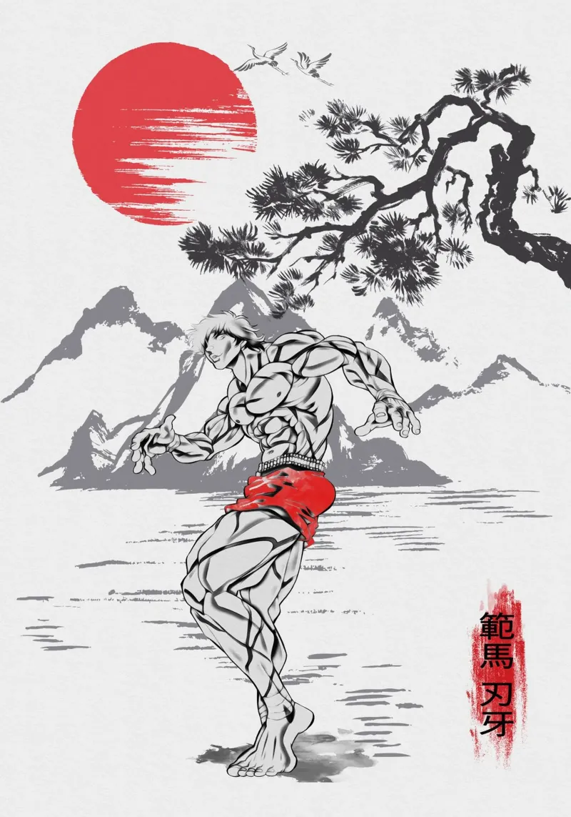Baki Hanma poster da Neonartstudio