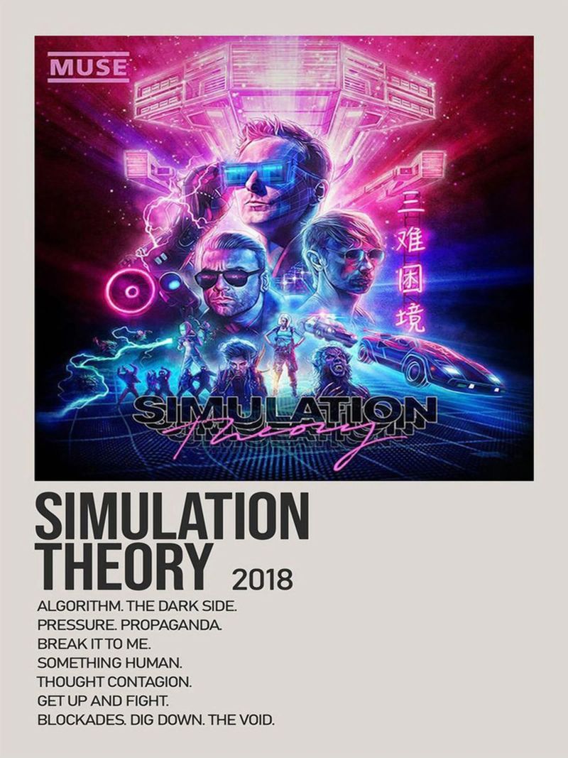 SIMULATION SIMULATION THEORY 2018 poster con telaio in alluminio da SoundStudio
