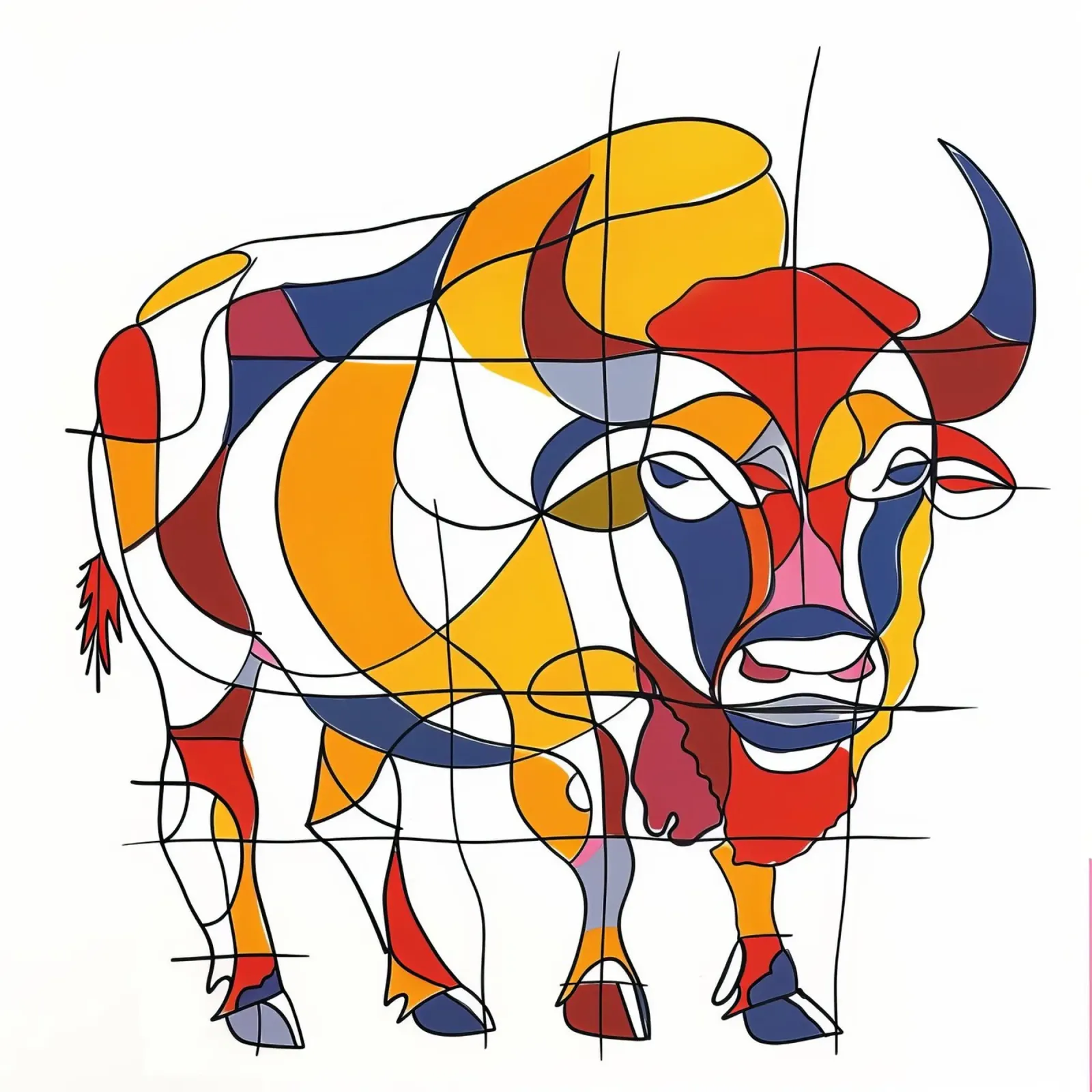 DIBUJOS LINEALES DE ANIMALES MAJESTUOSOS poster de Art Digital Visuel