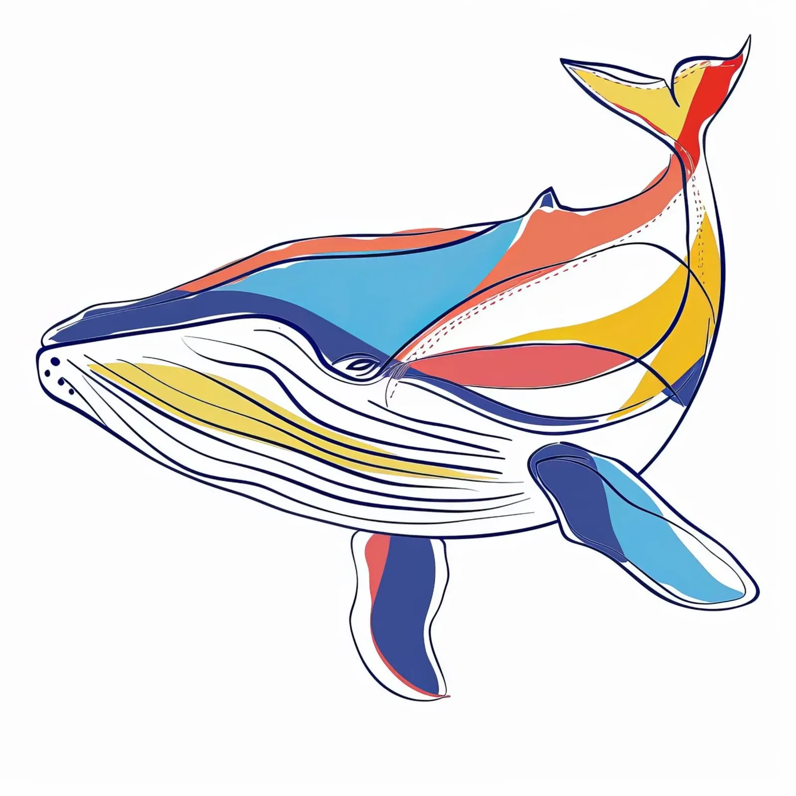 LIJNTEKENINGEN MAJESTUEUZE DIEREN canvas van Art Digital Visuel