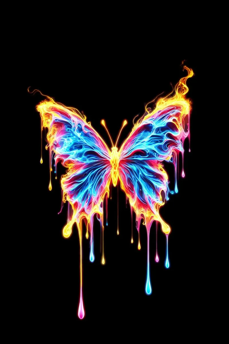 The Last Flutter | Papillon lumineux hahnemühle de Metallic Meltdown