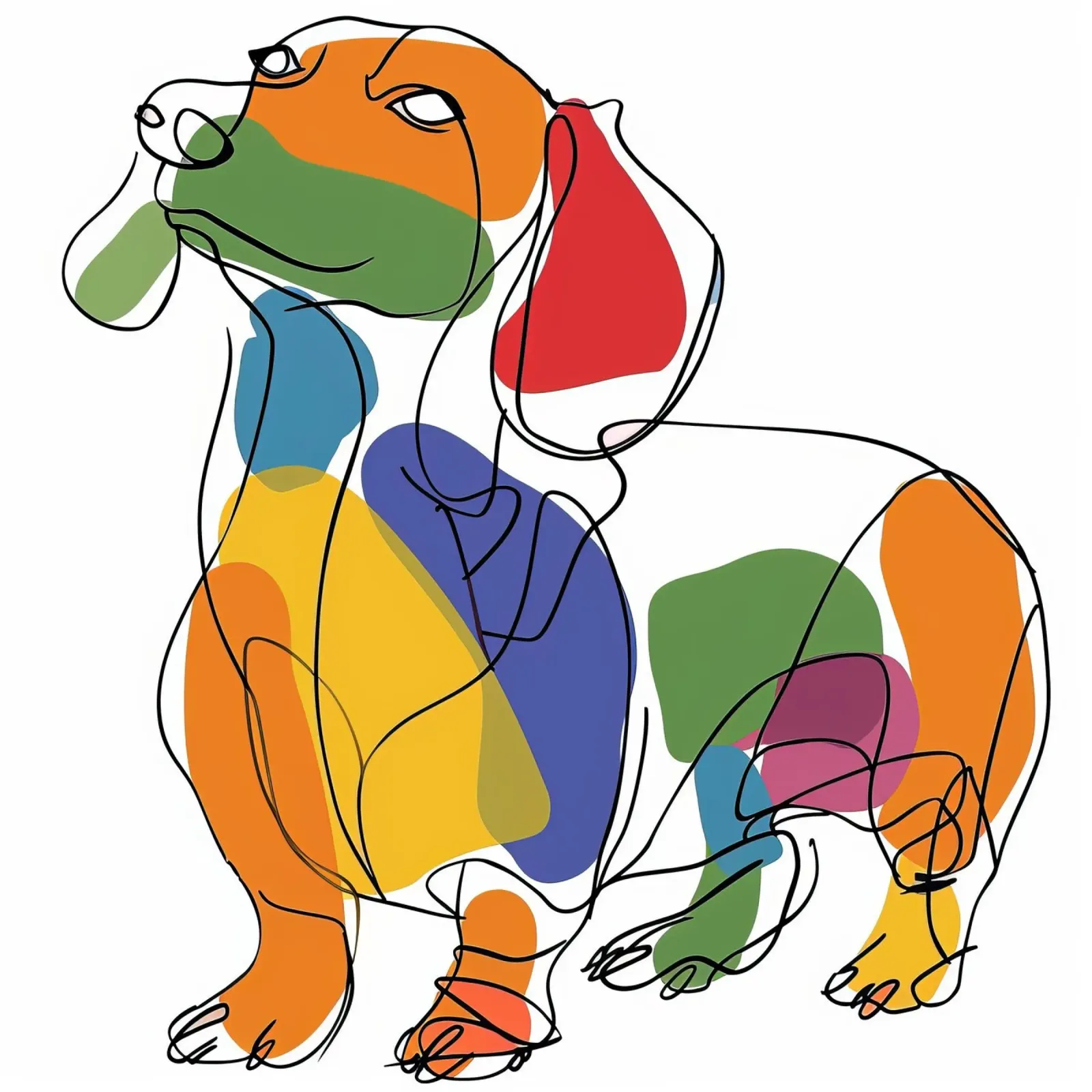 DISEGNI AL TRATTO DI ANIMALI MAESTOSI poster da Art Digital Visuel