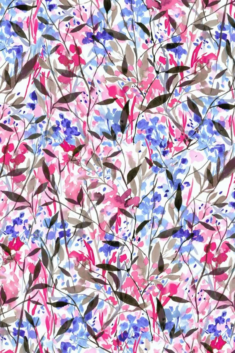 Wandering Wildflowers Pink film rétro-éclairé de Jacqueline Maldonado