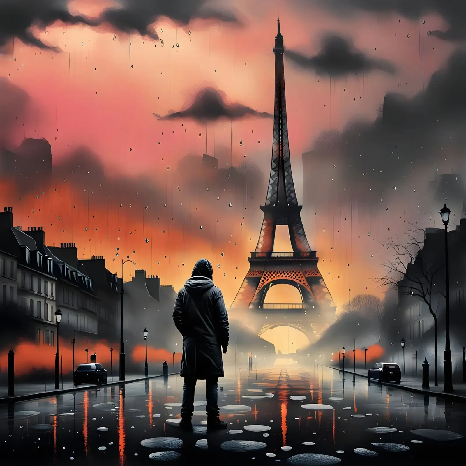 PARIGI, LA MAGNIFICA poster con telaio in plastica da Art Digital Visuel