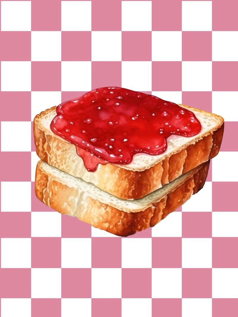 stack of three slices of toast poster da ramosashop