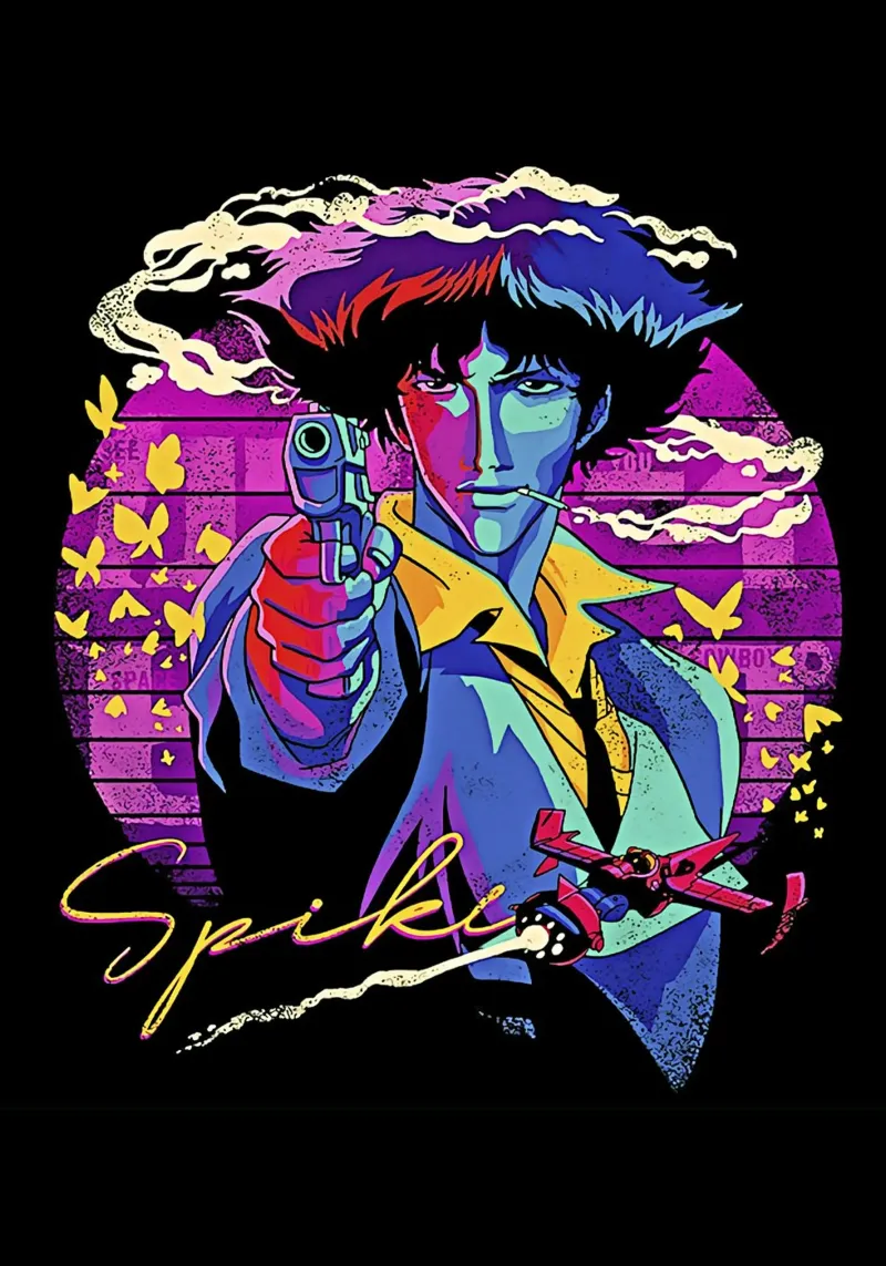 Spike Spiegel 3 pellicola backlit da Neonartstudio