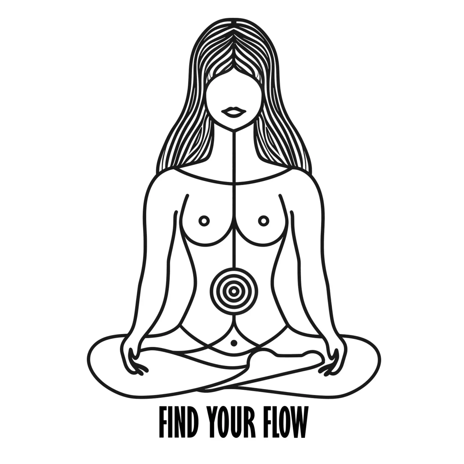 Find Your Flow | Yoga & Meditation Logo tela con Cornice a cassetta da Autofocus