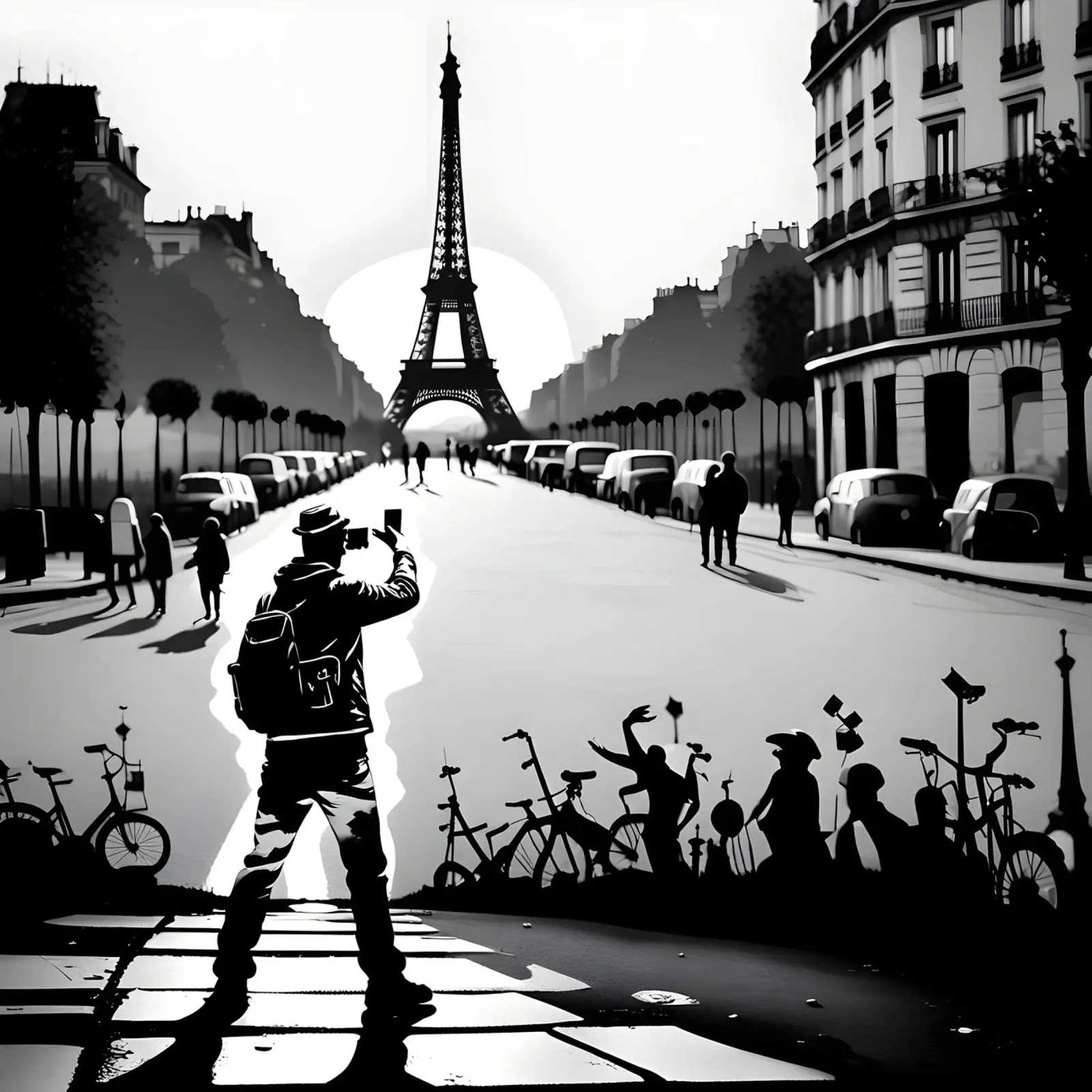 PARIS THE MAGNIFICENT canvas with Floater frame by Art Digital Visuel