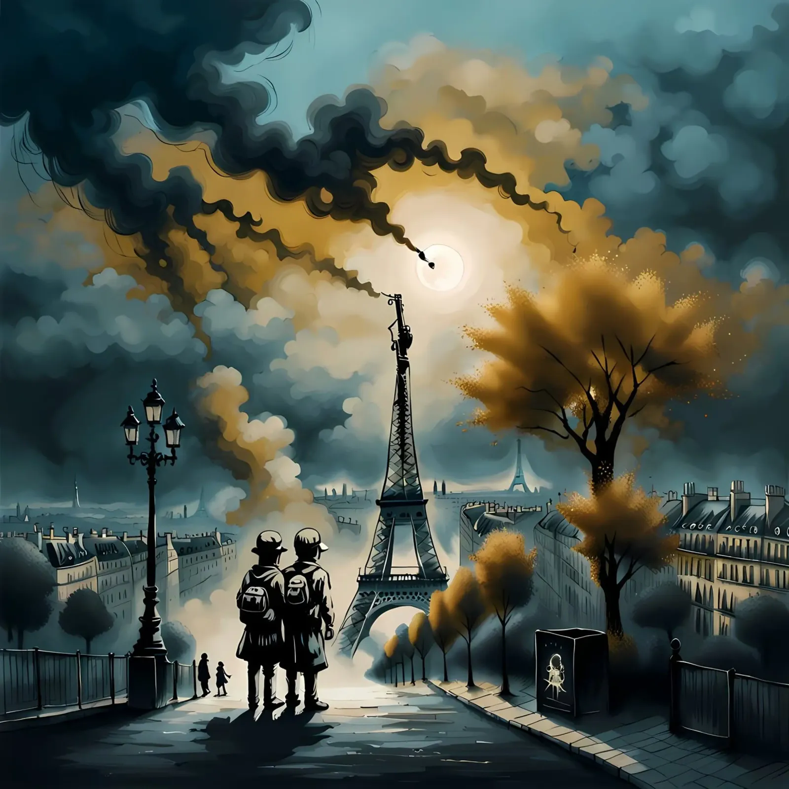 PARIGI, LA MAGNIFICA poster con telaio in plastica da Art Digital Visuel