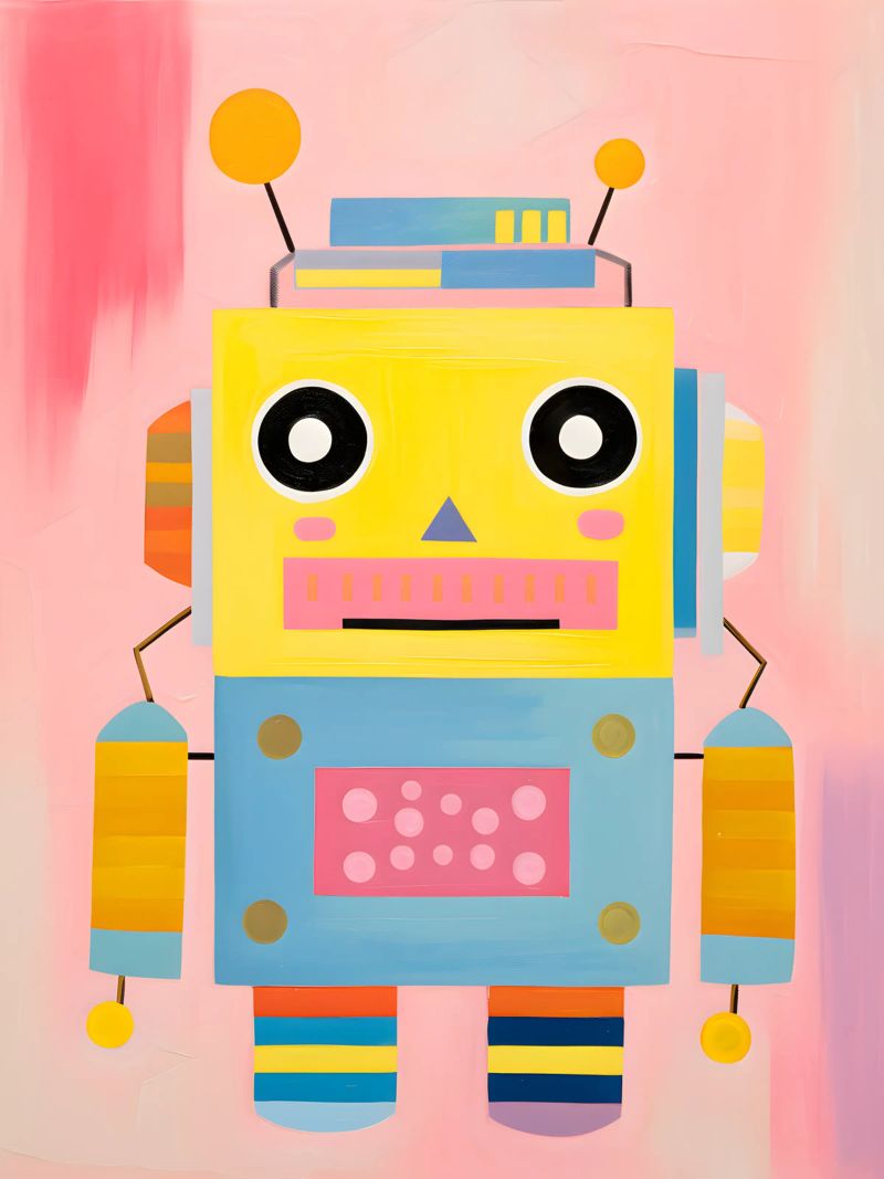 Robot colorato plexiglass da KidzStudio