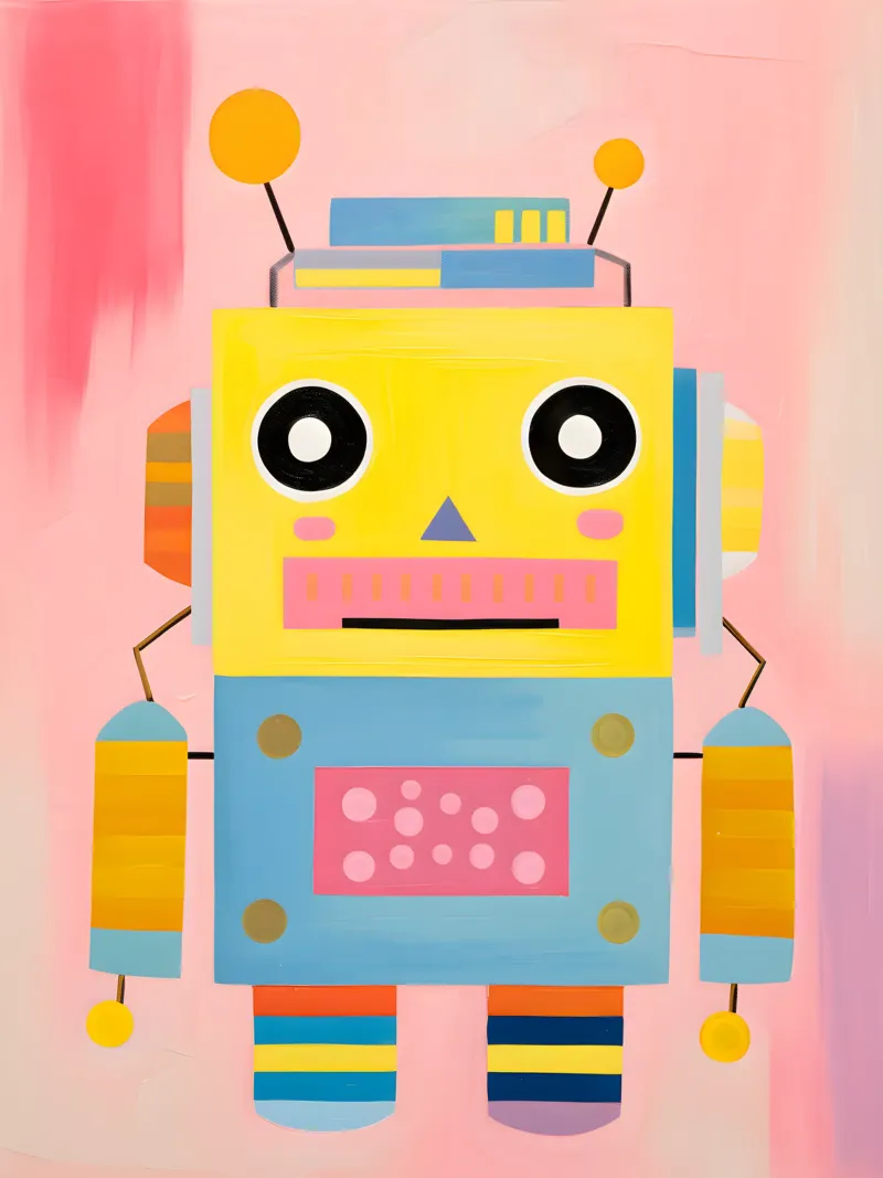 Robot colorato poster da KidzStudio