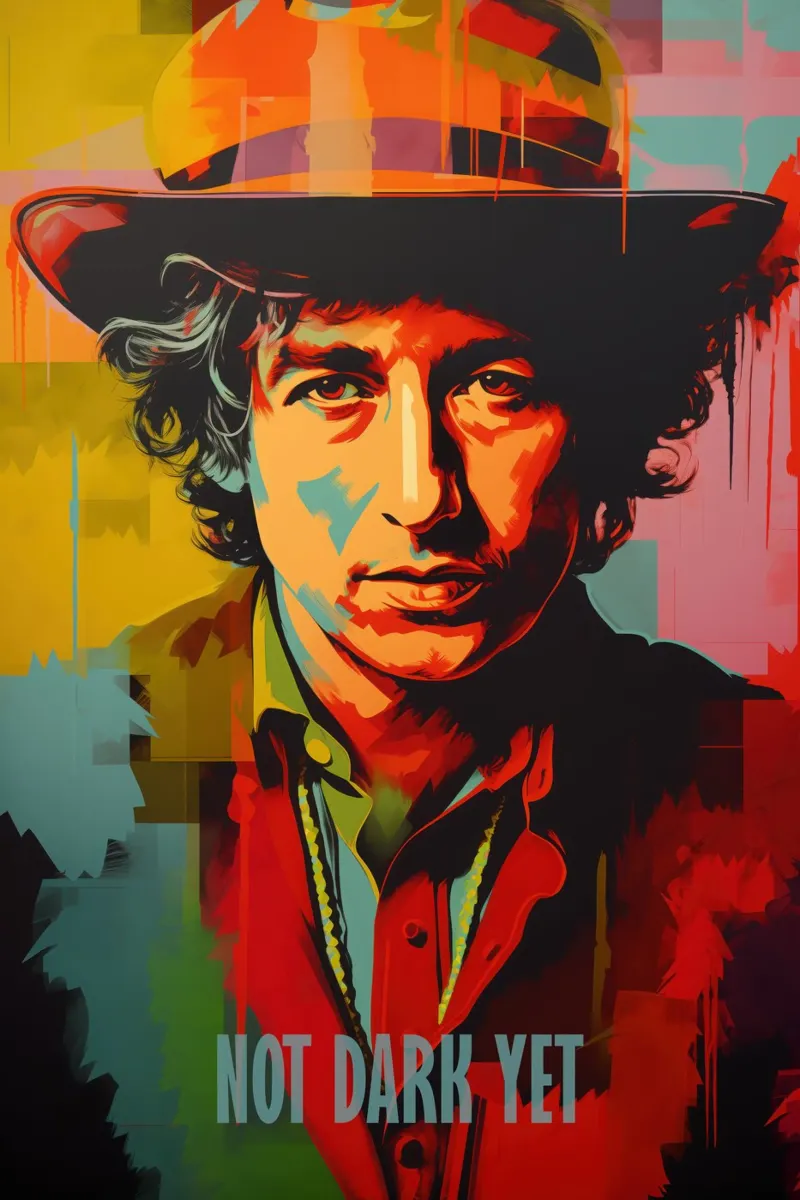 Not Dark Yet | Bob Dylan Portrait Street Art Graffiti Style poster da Autofocus