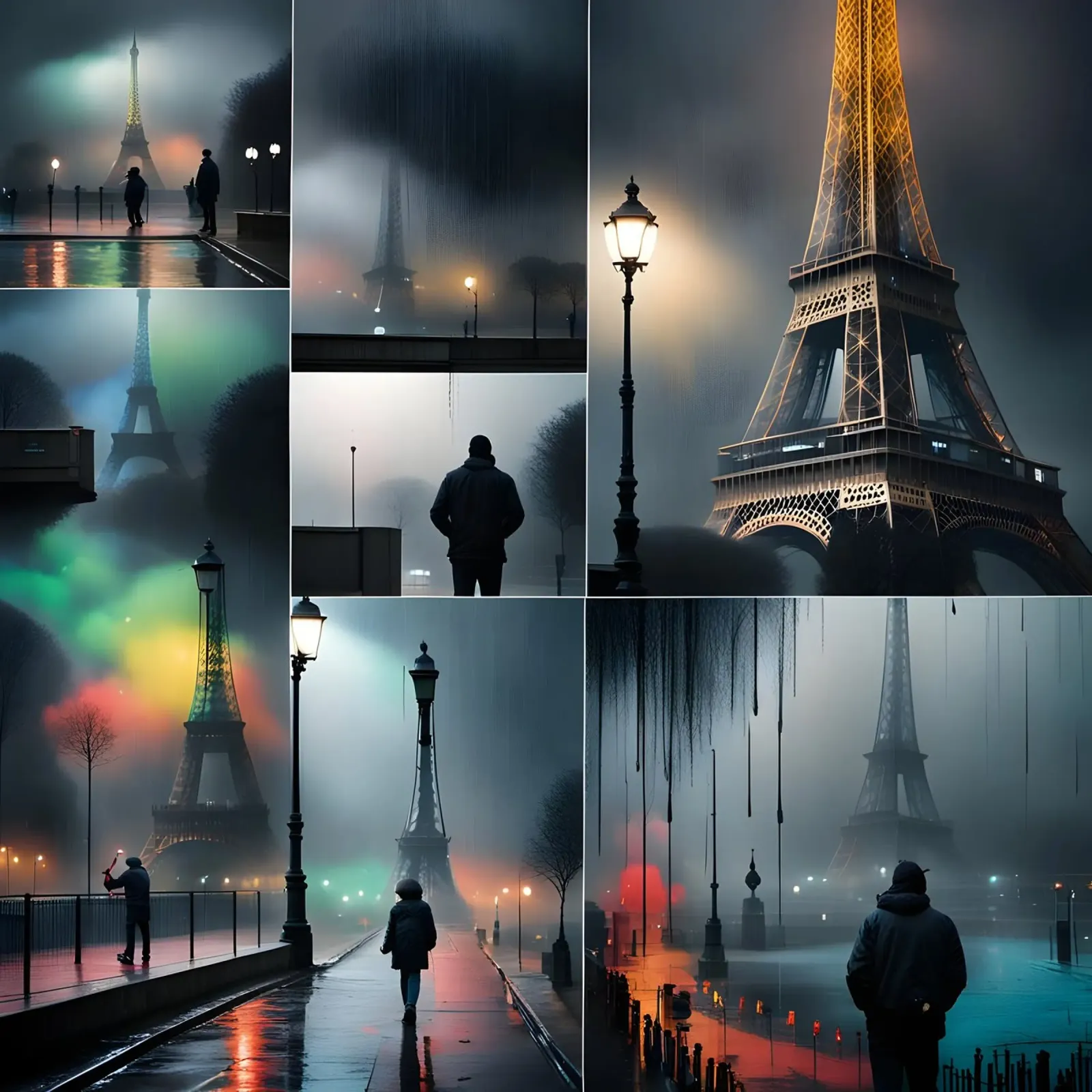 Parigi misteriosa tela con Cornice a cassetta da Art Digital Visuel