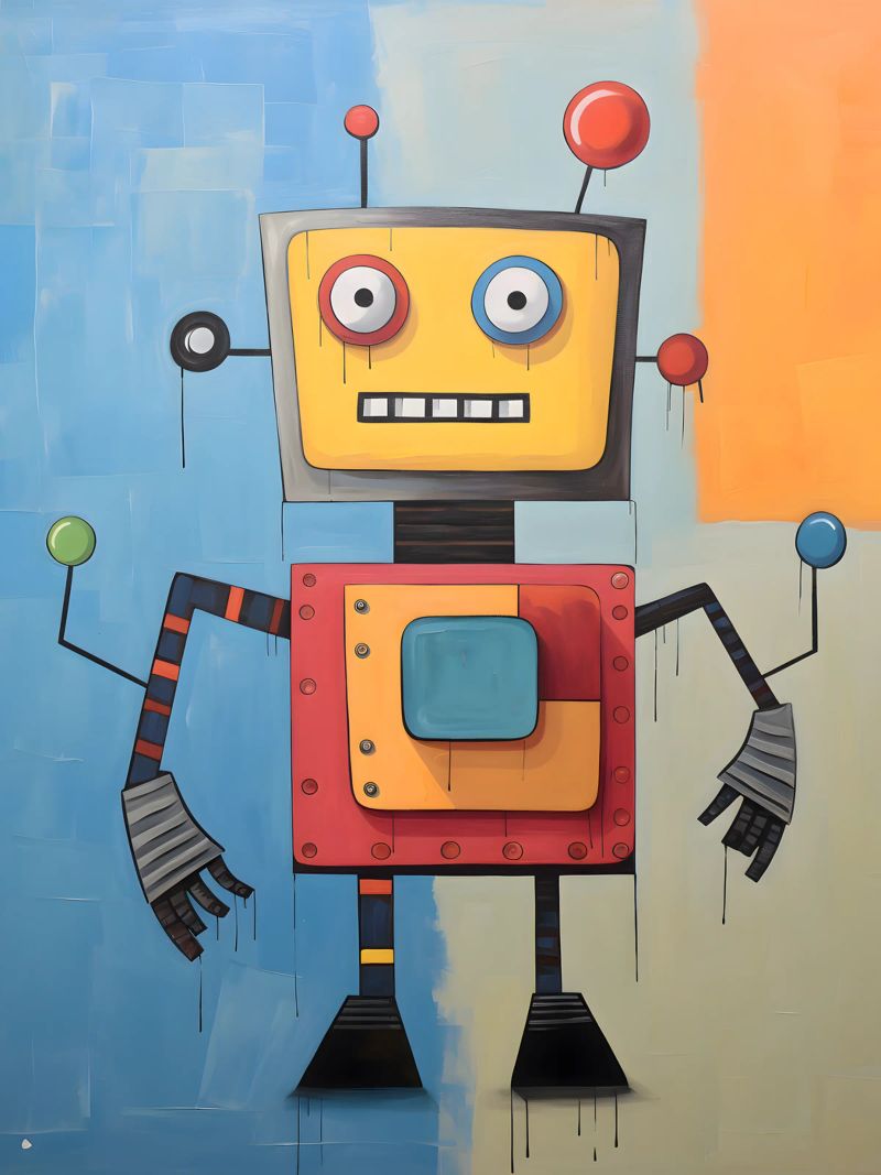 Robot colorato 3 plexiglass da KidzStudio