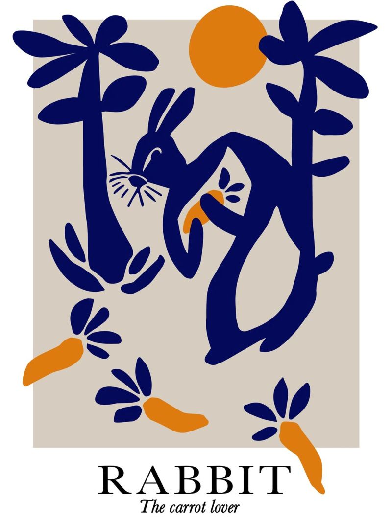 The carrotlover | Matisse Kaninichen | Fauvist Art poster by Spunk
