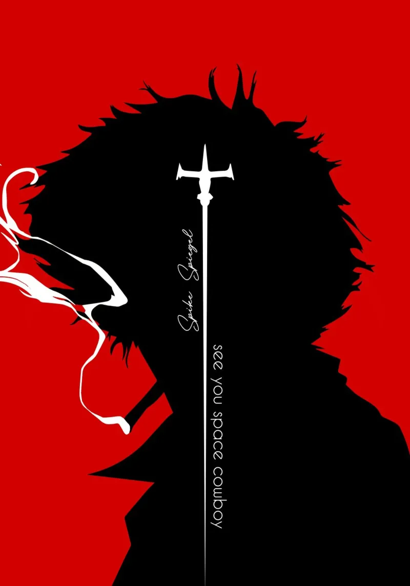 Spike Spiegel tela con Cornice a cassetta da Neonartstudio