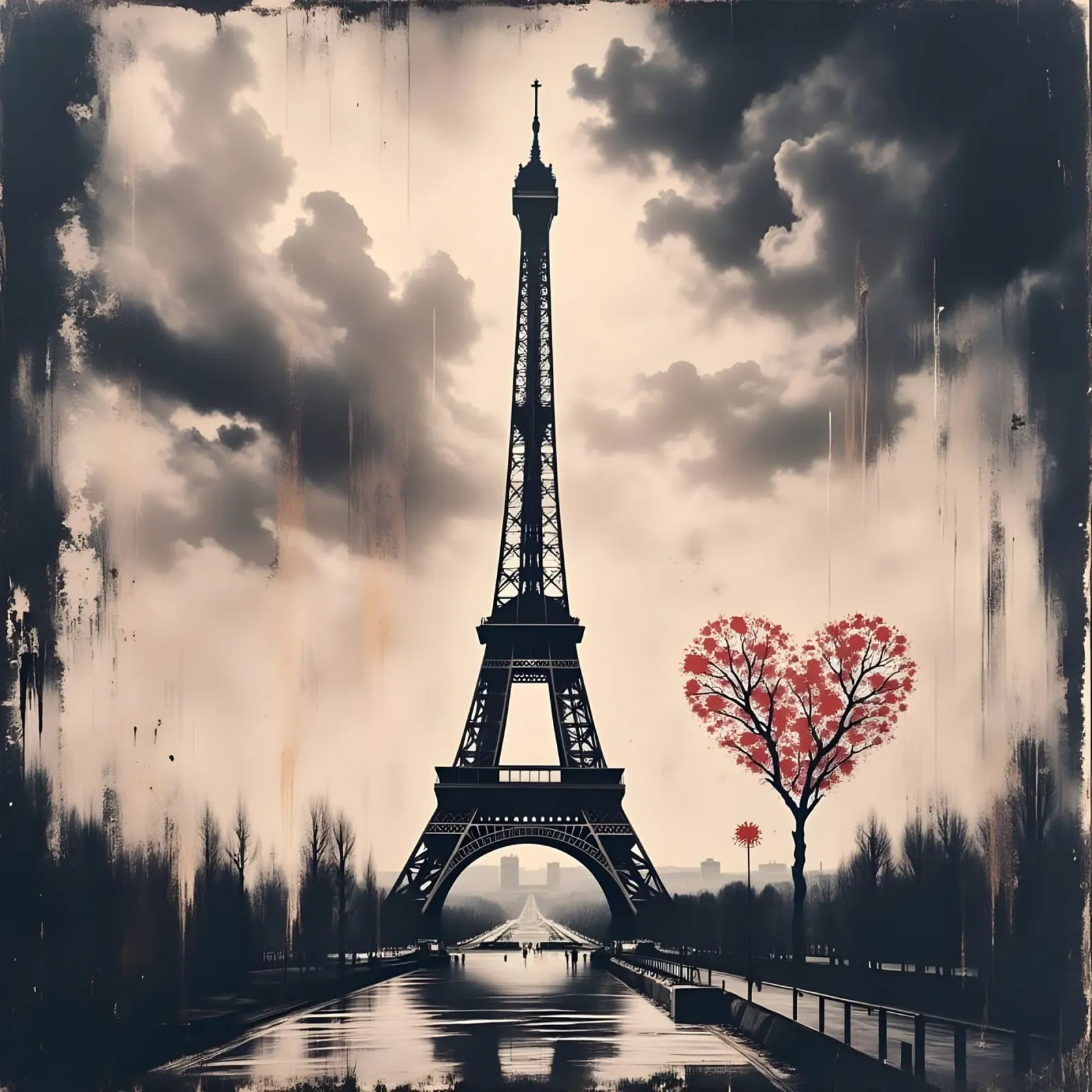 mysterious paris poster by Art Digital Visuel