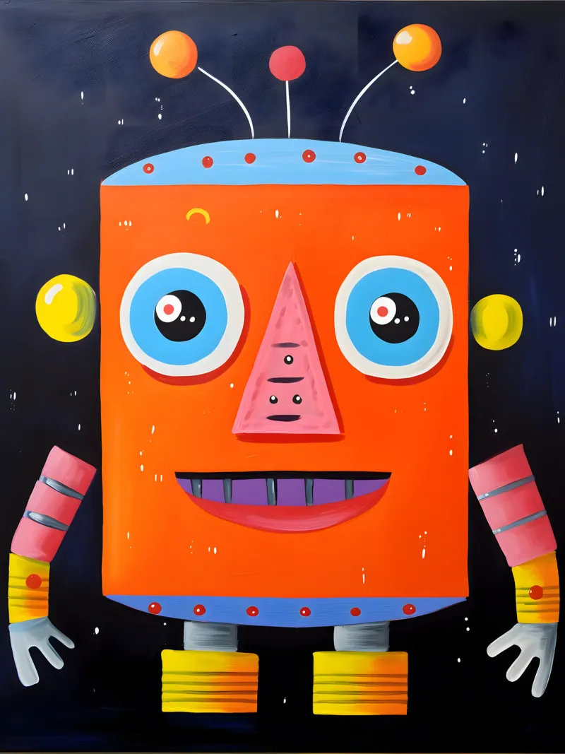Robot cosmico carta hahnemühle da KidzStudio