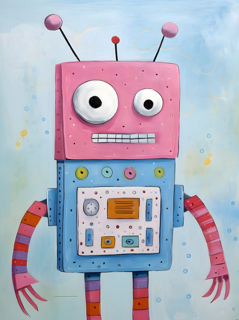 Robot giocoso plexiglass da KidzStudio