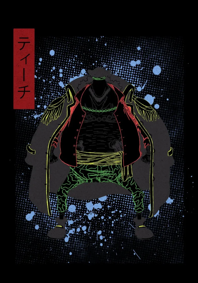 BLACKBEARD one piece pellicola backlit da Neonartstudio
