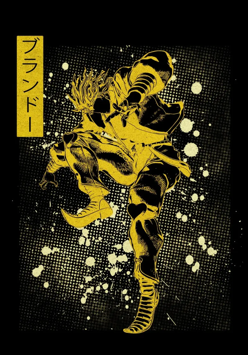 Dio Brando jojo pellicola backlit da Neonartstudio