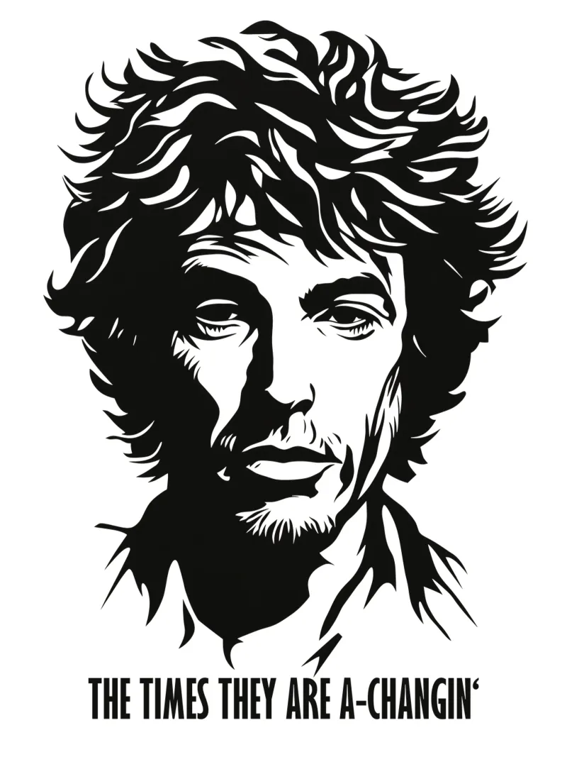 The Times They Are A-Changin' | Bob Dylan Portrait pellicola backlit da Autofocus