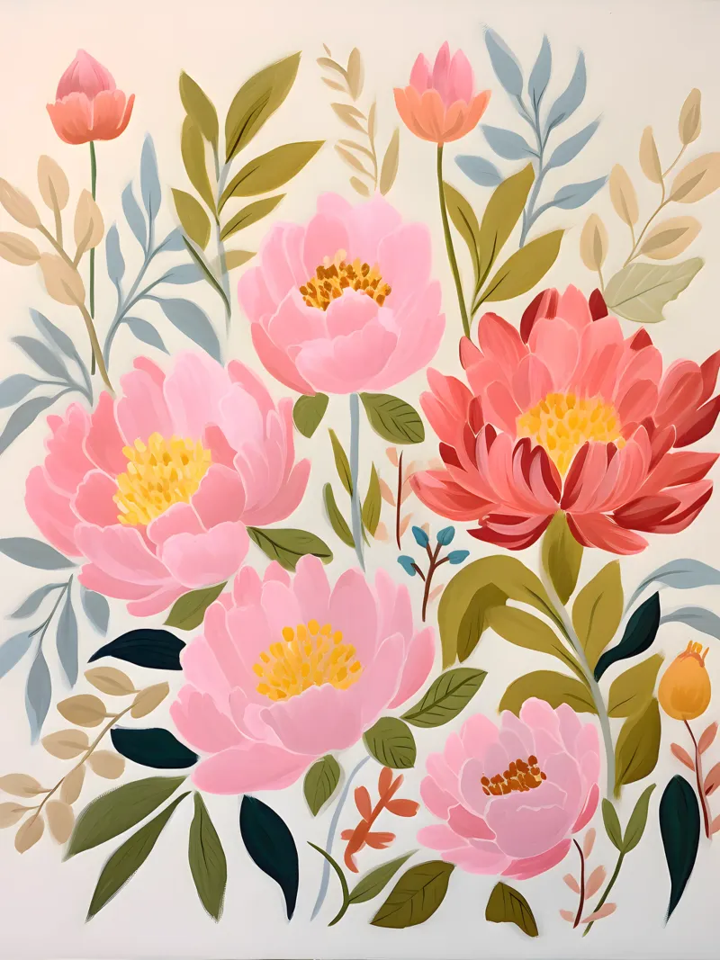 Fioritura floreale carta hahnemühle da KidzStudio