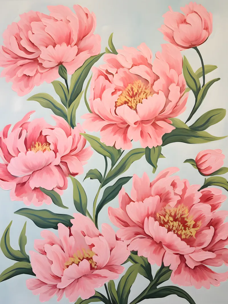 Fiore di peonia carta hahnemühle da KidzStudio