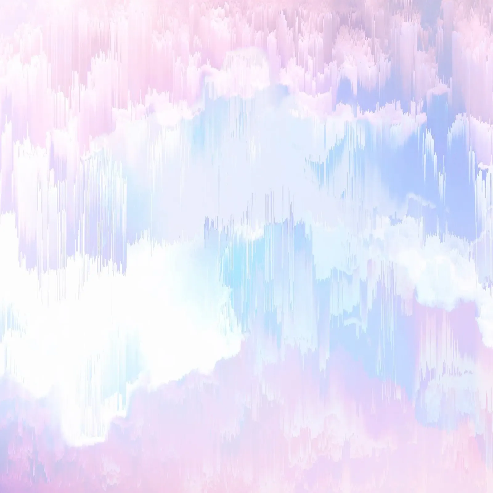 Cielo sognante Glitch in rosa e blu pastello Candy poster con telaio in legno da Dominique Vari Abstract