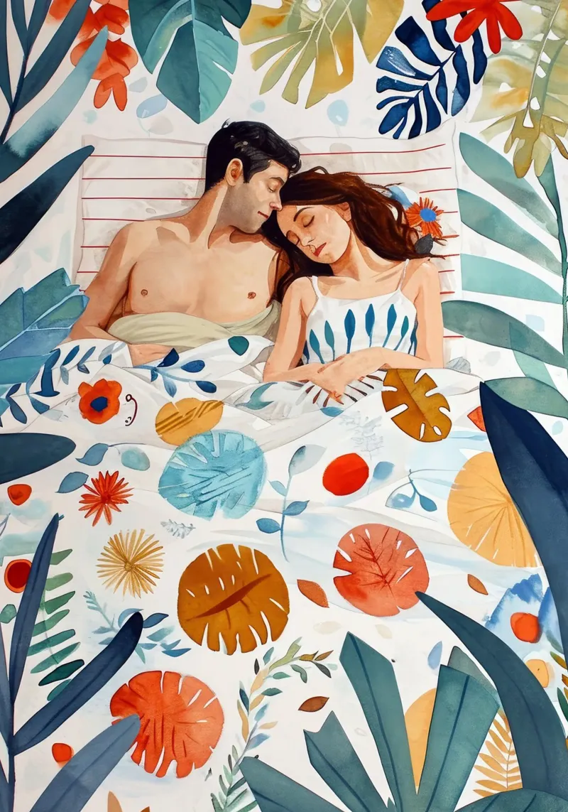 L'amore è nell'aria pittura digitale ad acquerello pellicola backlit da Justyna Jaszke JBJart