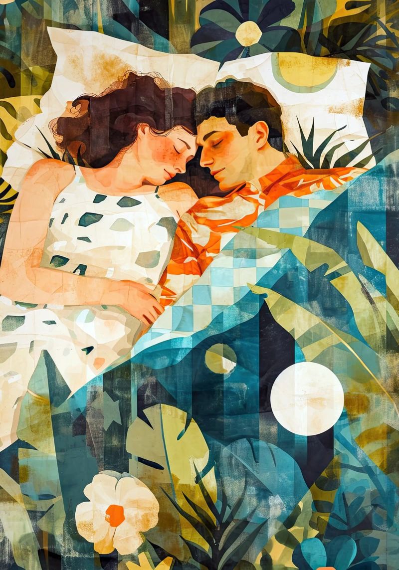 L'amore è nell'aria pittura digitale ad acquerello pellicola backlit da Justyna Jaszke JBJart