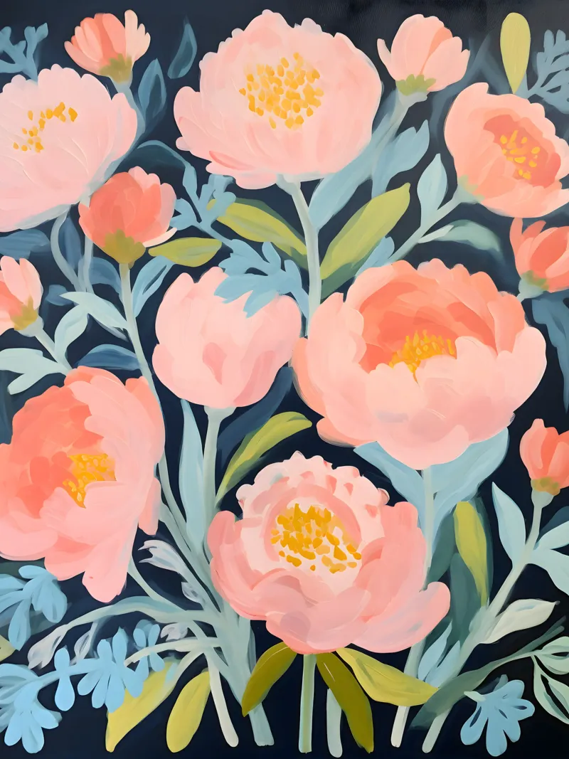 Fiori di mezzanotte - Rosa elegante alluminio dibond da KidzStudio