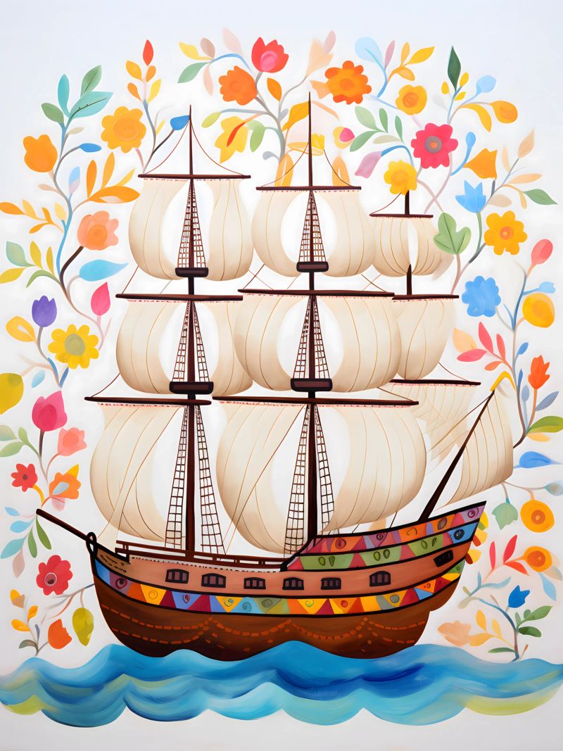 Thriving adventure ship poster by KidzStudio