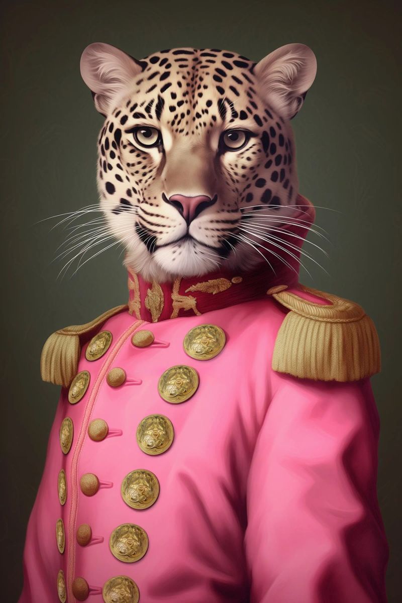 Malerei rosa Leopard Poster von Carinaprint