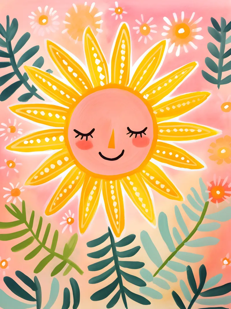 Sunshine poster with wooden frame by KidzStudio