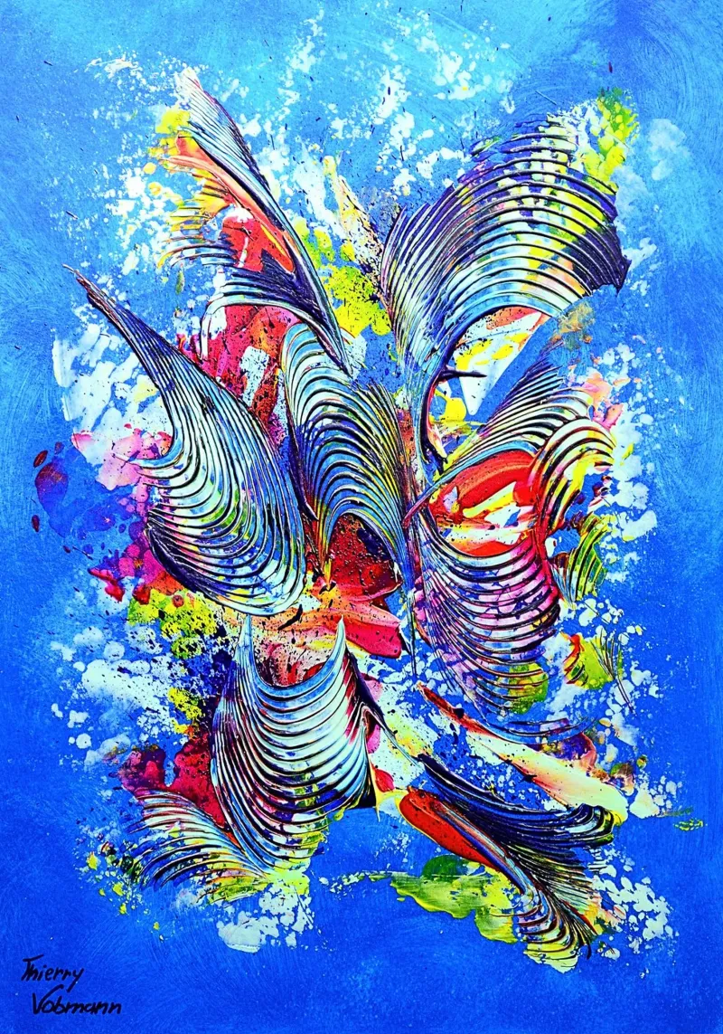 IDEAL GIFT 108 carta hahnemühle da Thierry Vobmann Abstract painting