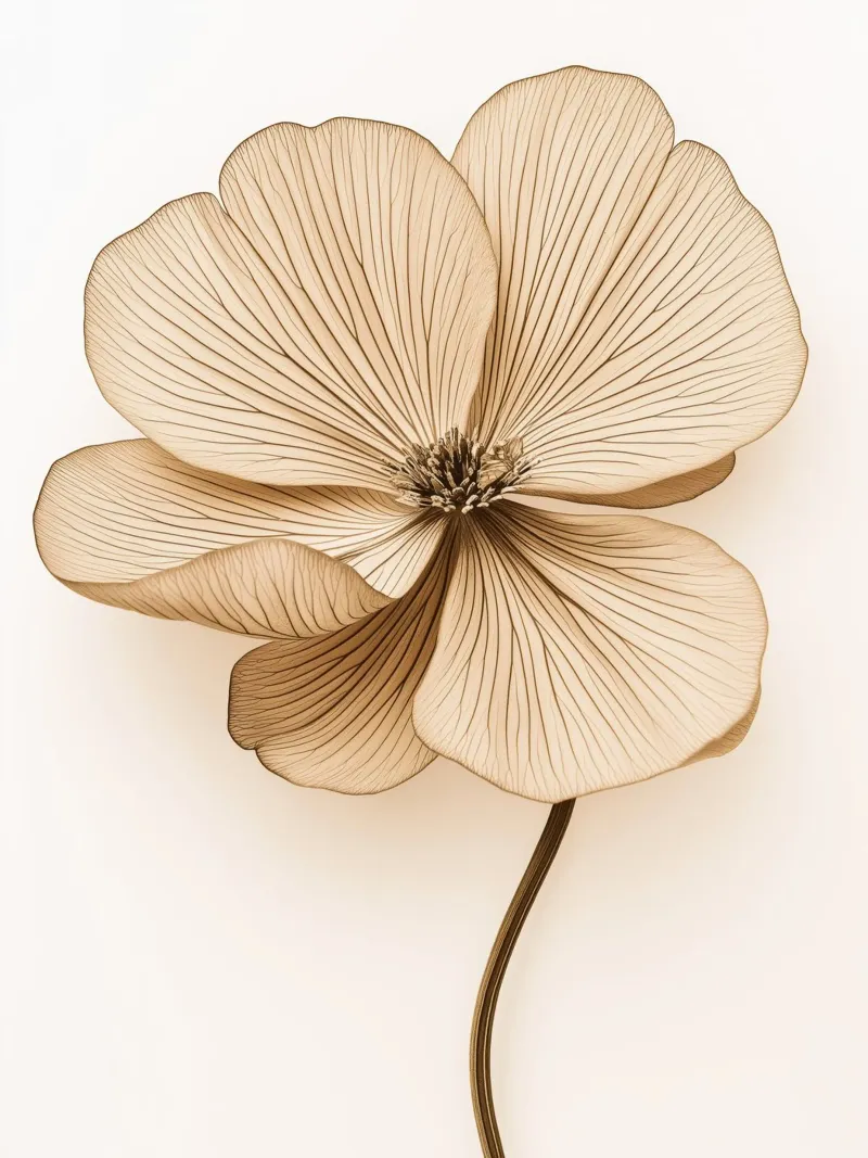 Fiore di colore marrone pellicola backlit da Imagine