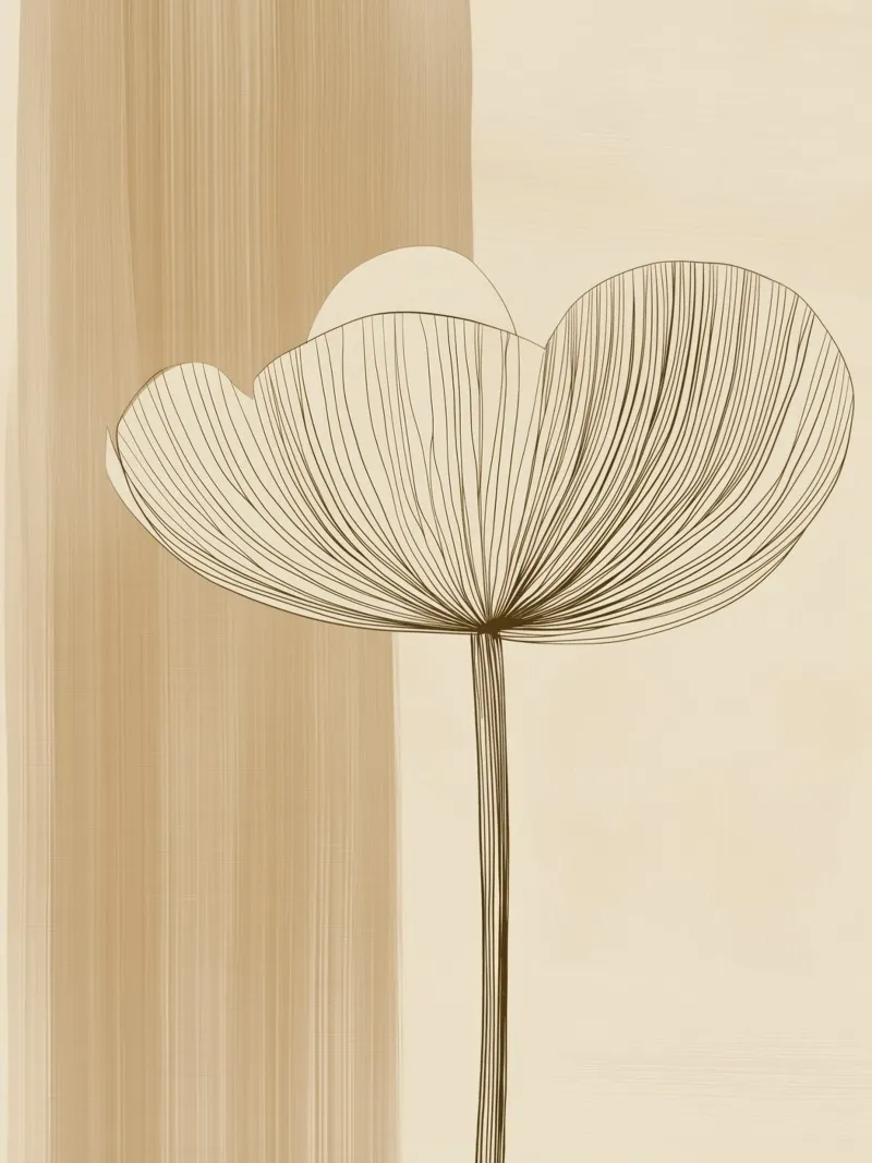 Abstracte bloem canvas met Baklijst van Imagine