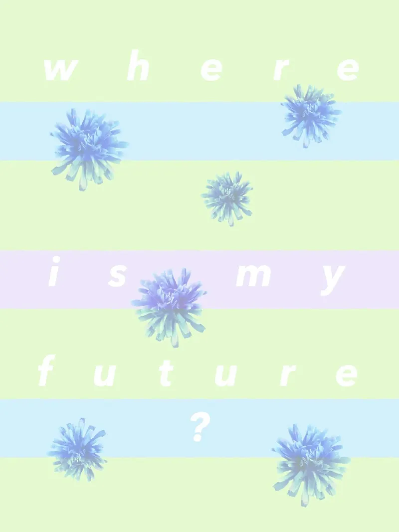 where is my future? poster con telaio in legno da natural neutral