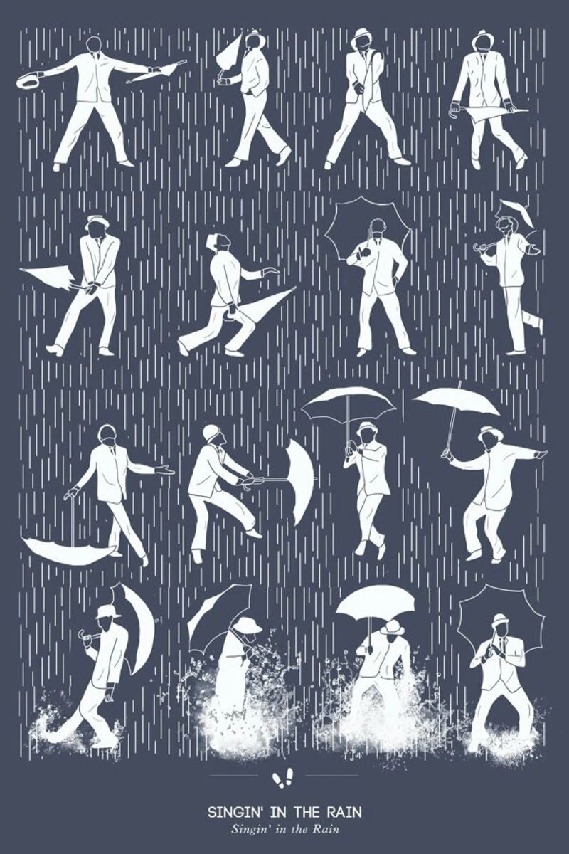 Singin' In the Rain Poster von Niege Borges
