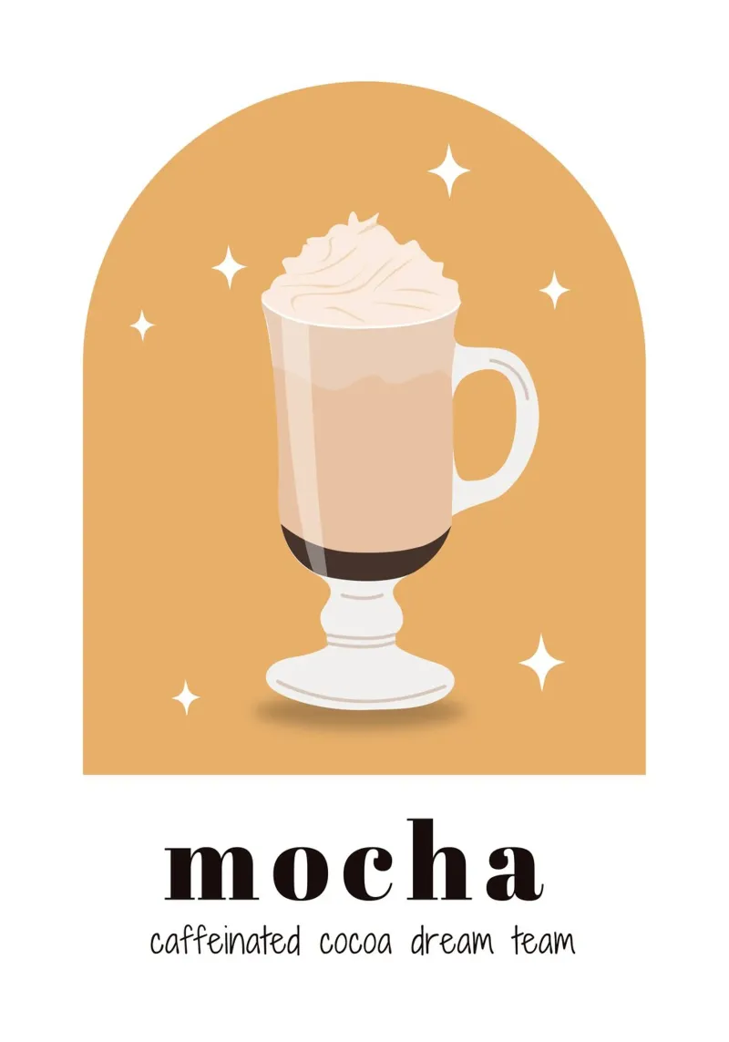 Mokka koffie print, Coffee Lover canvas met Baklijst van pdigitalprints