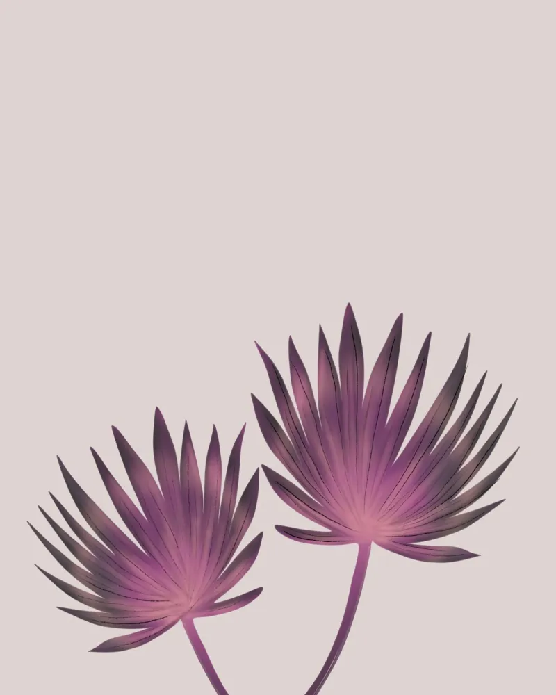Pink Palms pellicola backlit da anisillustration