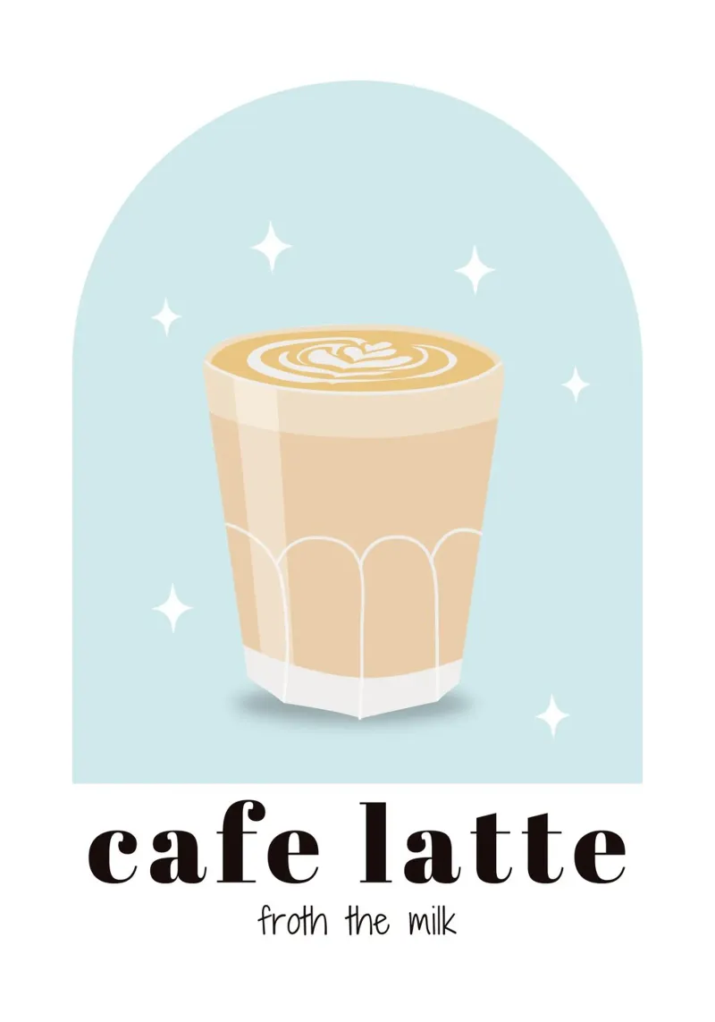 Stampa caffè Latte, Amante del caffè, Caffeina, pellicola backlit da pdigitalprints
