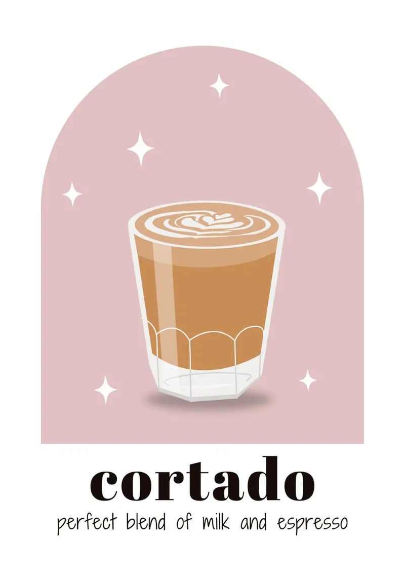 Stampa caffè Cortado, Amante del caffè, Caffeina, pellicola backlit da pdigitalprints