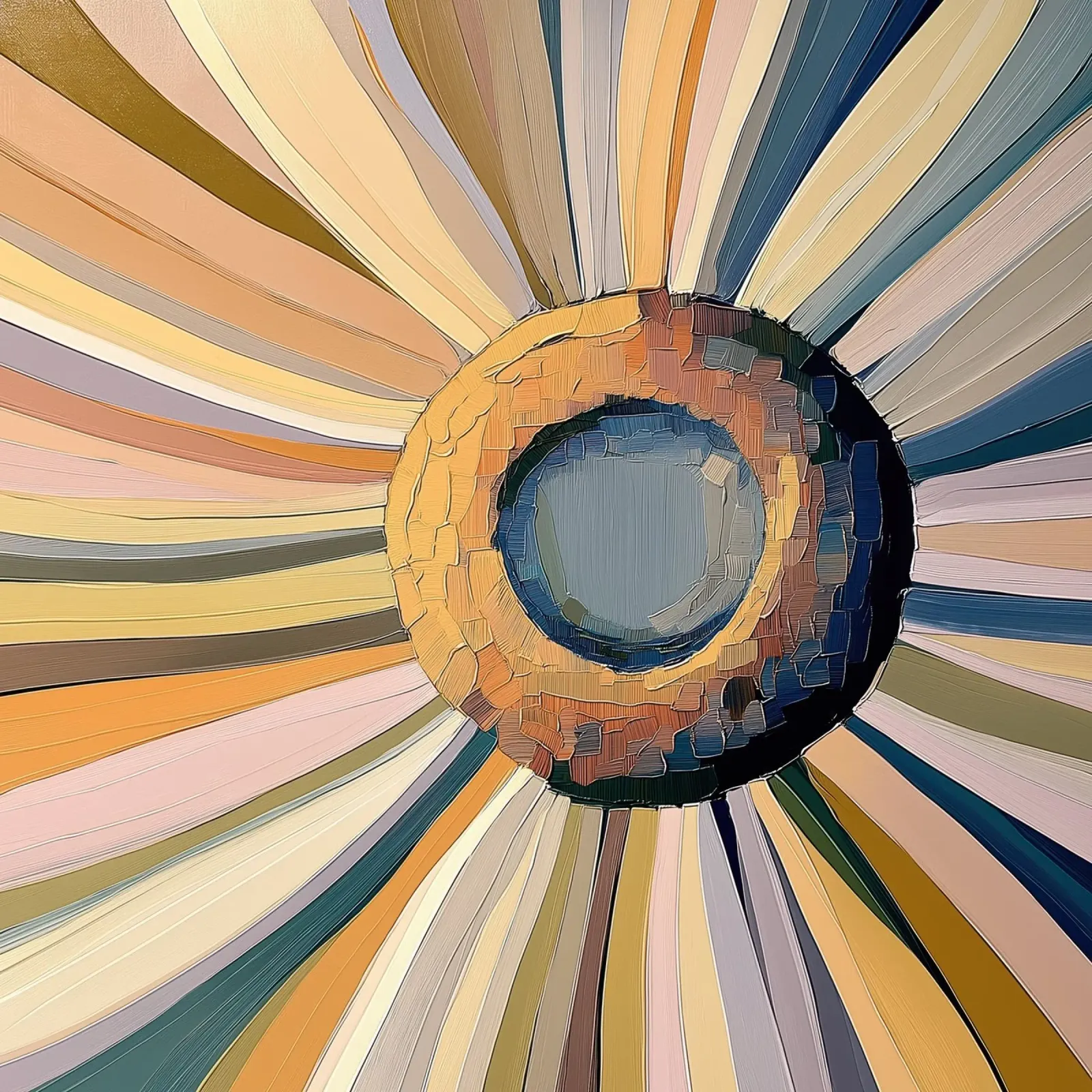 Abstracte bloem canvas met Baklijst van Imagine