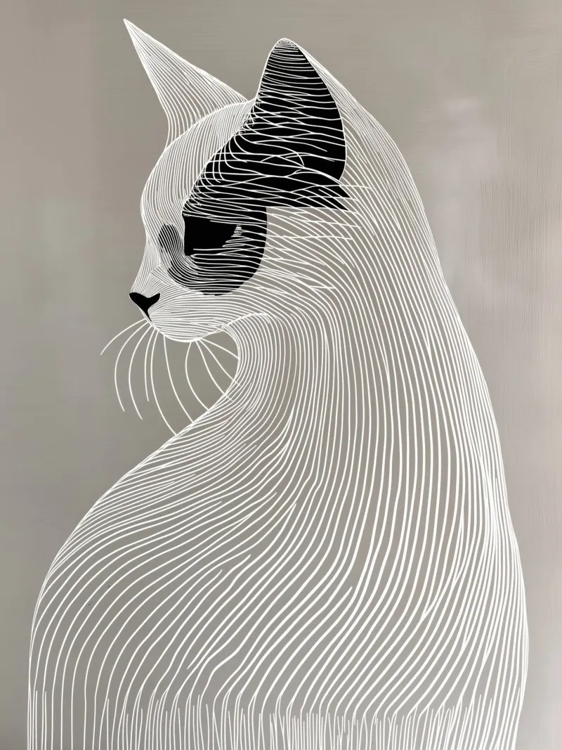 Abstract cat hahnemühle by Imagine