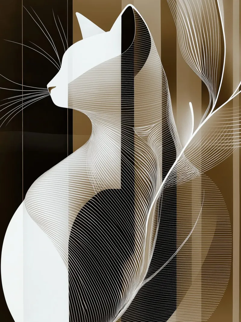 Kat abstract tela con Cornice a cassetta da Imagine