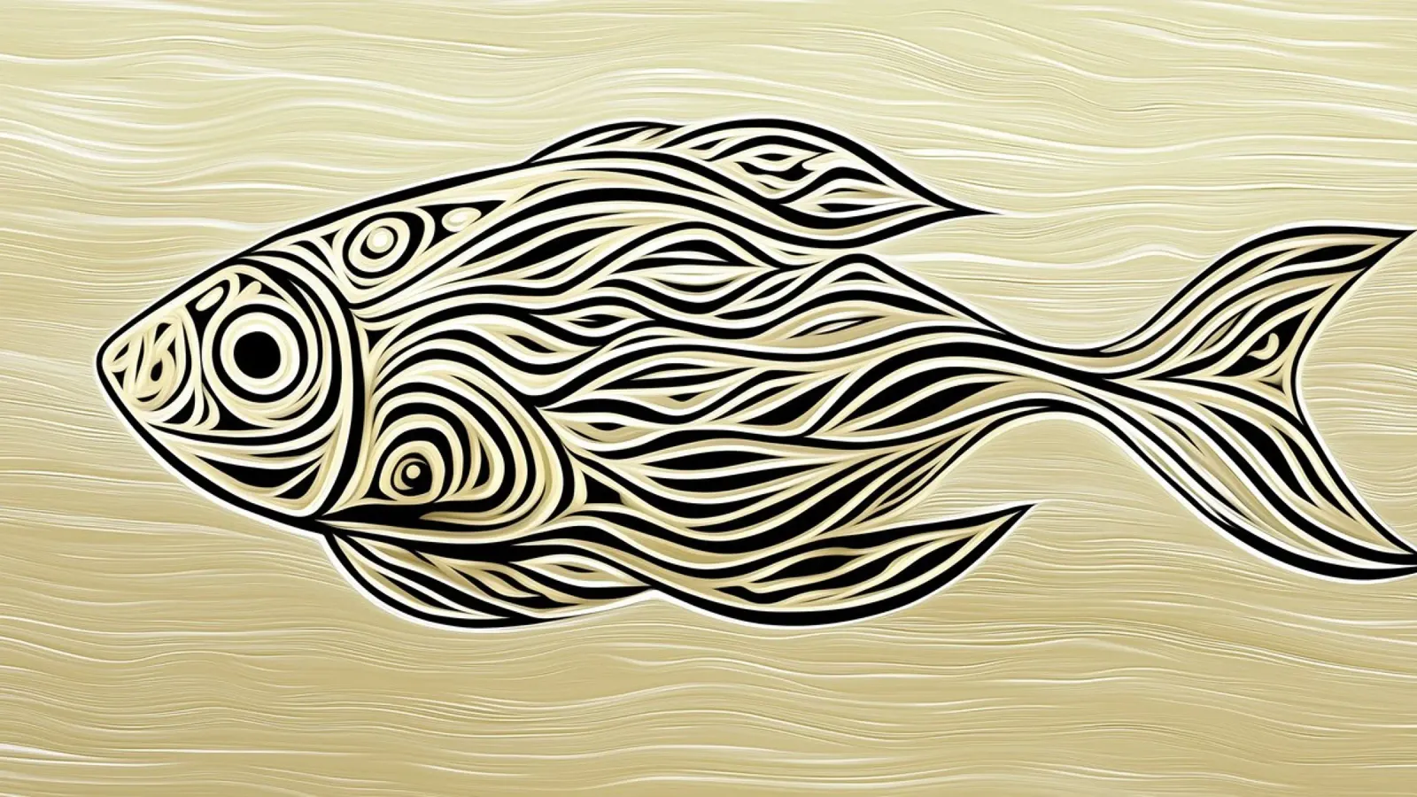 Abstract fish forex plate by Imagine