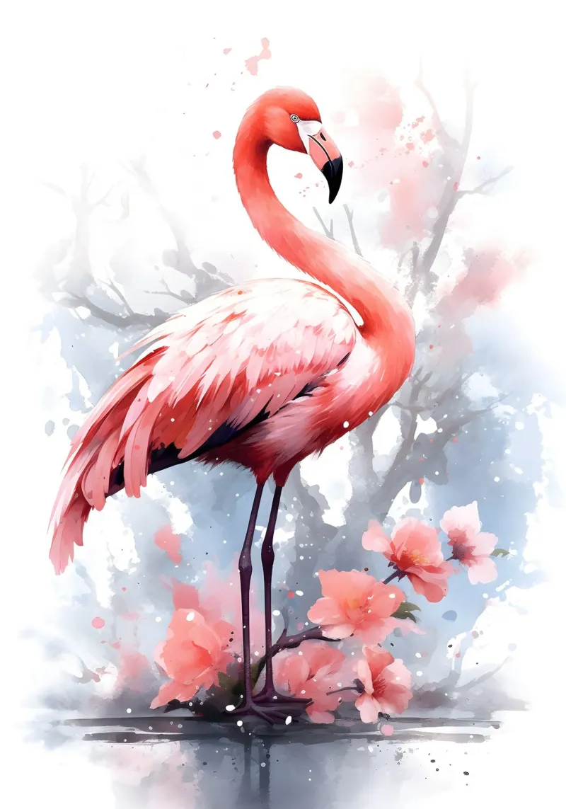 Flamingo pellicola backlit da FreeArtStudio