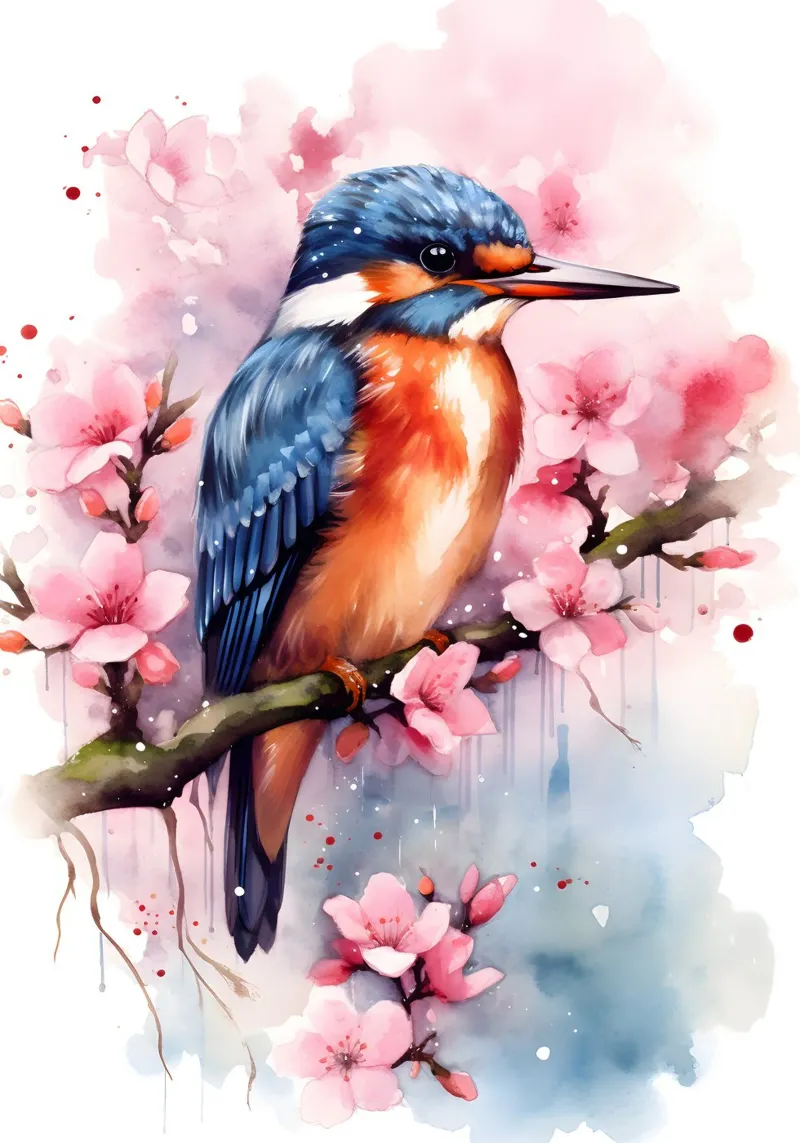 Kingfisher pellicola backlit da FreeArtStudio